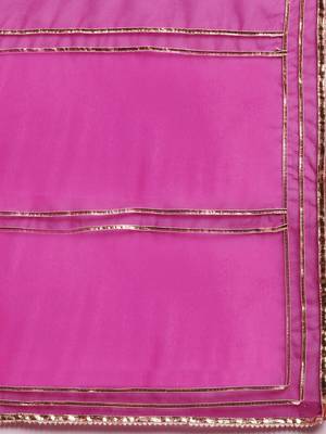   Elegant Pink Shaded Organza Saree with Blouse | Premium Quality 4