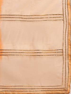   Orange Shaded Organza Saree with Blouse   Exquisite Elegance for Women 4