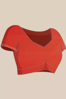   Orange Shaded Organza Saree with Blouse   Exquisite Elegance for Women