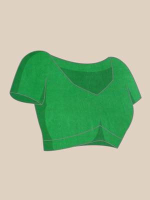   Stunning Multi Shaded Organza Saree with Blouse   Vibrant Green | Perfect for Every Occasion 5