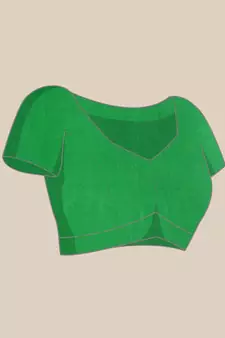   Stunning Multi Shaded Organza Saree with Blouse   Vibrant Green | Perfect for Every Occasion