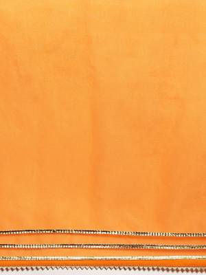   Elegant Yellow Shaded Organza Saree with Light Orange Blouse   Premium Quality 3