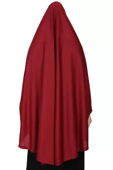 Nazneen Khimar Solid Jersey Full Sleeve Maroon