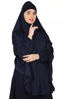 Nazneen stretchable Jeresy elastic at wrist with sleeve  Jilbab cum prayer khimar  Hijab