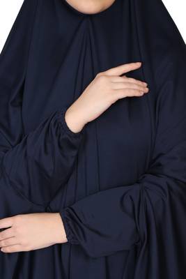 Nazneen stretchable Jeresy elastic at wrist with sleeve  Jilbab cum prayer khimar  Hijab 5