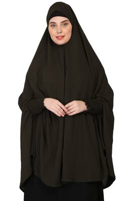 Nazneen stretchable Jeresy smoking at  sleeve  Jilbab cum prayer khimar  Hijab 1