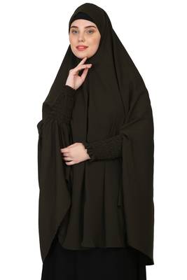 Nazneen stretchable Jeresy smoking at  sleeve  Jilbab cum prayer khimar  Hijab 2