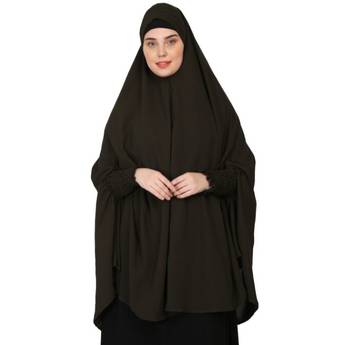 Nazneen stretchable Jeresy smoking at  sleeve  Jilbab cum prayer khimar  Hijab 6