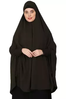 Nazneen stretchable Jeresy smoking at  sleeve  Jilbab cum prayer khimar  Hijab