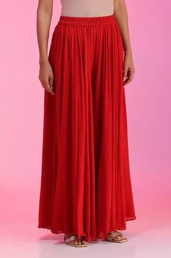Resham Work Pink Red Set
