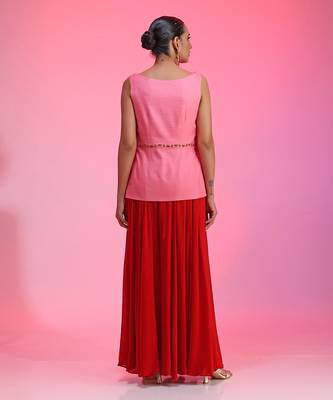Resham Work Pink Red Set 6