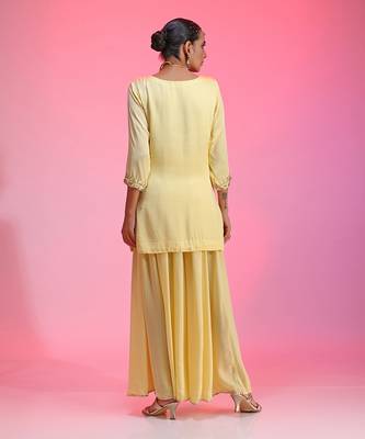 Zari And Sequin Lemon Sharara 8
