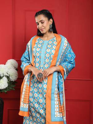 Growish Printed Kurta set with Dupatta 1