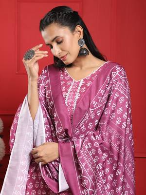 Growish Printed Kurta set with Dupatta 2