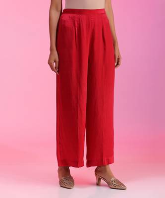 Red Pleated Zardozi Co-Ord Set 6