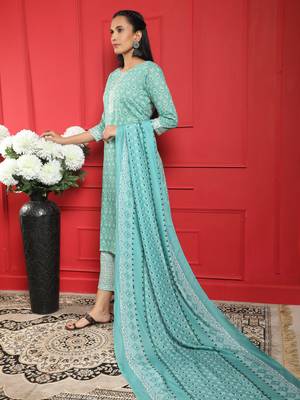Growish Printed Kurta set with Dupatta 1