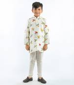 Birds Digital Printed Kurta Set