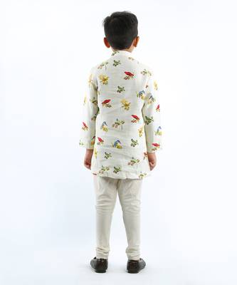 Birds Digital Printed Kurta Set 3