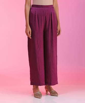 Purple Pleated Zardozi Co-Ord Set 5