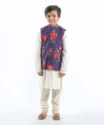 Indigo Floral Printed Bundi 1