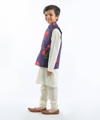 Indigo Floral Printed Bundi 2