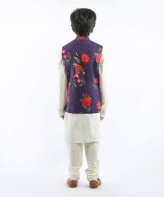 Indigo Floral Printed Bundi 3