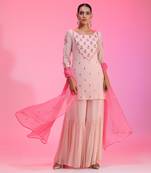 Resham And Gotta Pink Sharara Set