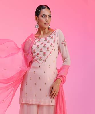 Resham And Gotta Pink Sharara Set 2