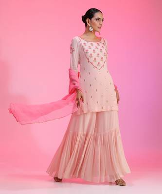 Resham And Gotta Pink Sharara Set 4