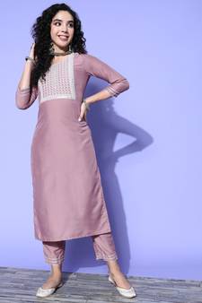 Lavender chikankari chiffon salwar