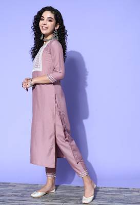 Lavender chikankari chiffon salwar 3