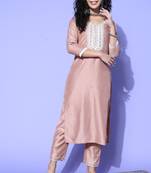 Peach chikankari chiffon salwar