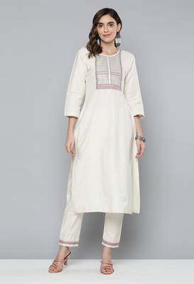 Off-white sequins cotton salwar 1