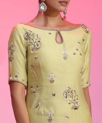 Zardozi Muqaish Green Sharara Set 4