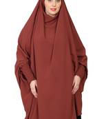 Nazneen Smoking at Sleeve instant ready to wear tie at back Jilbab cum Khimer Hijab with Nose piece