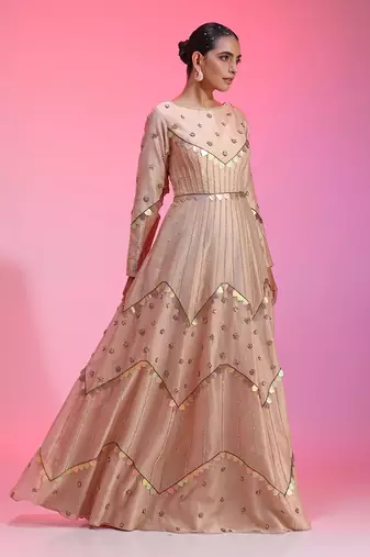 Multichrome Sequin Kalidar Gown