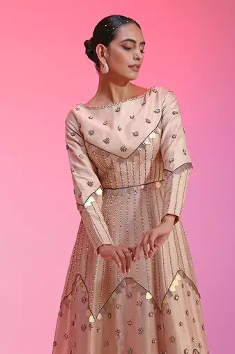 Multichrome Sequin Kalidar Gown