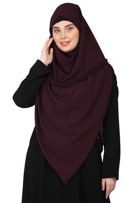 Nazneen Frill around shoulder, Triangle instant ready to wear tie at back Trendy Hijab 1