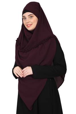 Nazneen Frill around shoulder, Triangle instant ready to wear tie at back Trendy Hijab 2