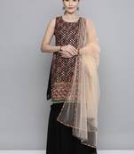 Maroon sequins georgette salwar