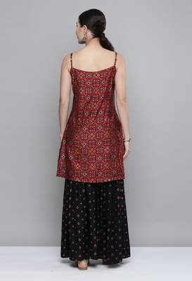 Maroon mirror silk blend salwar 3