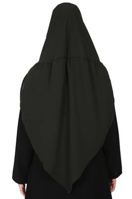 Nazneen Frill around shoulder, Triangle instant ready to wear tie at back Trendy Hijab 4