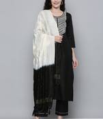 Black sequins silk salwar