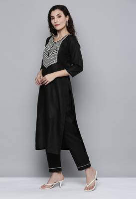 Black sequins silk salwar 4