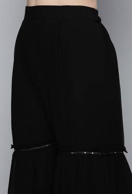 Black embroidered georgette salwar 5