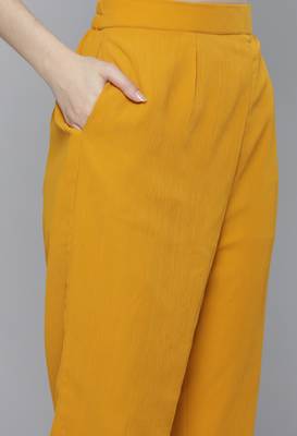 Mustard embroidered georgette salwar 5