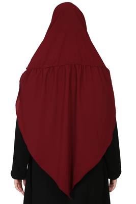 Nazneen Frill around shoulder, Triangle instant ready to wear tie at back Trendy Hijab 4