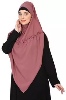 Nazneen Frill around shoulder, Triangle instant ready to wear tie at back Trendy Hijab