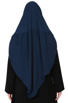 Nazneen Frill around shoulder, Triangle instant ready to wear tie at back Trendy Hijab 4