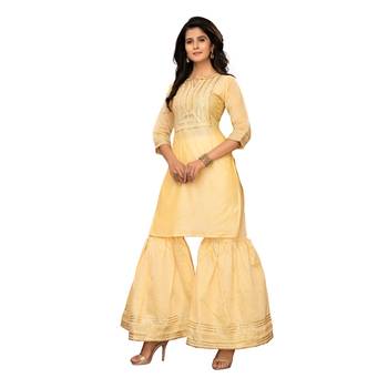 Beige gotta patti chanderi salwar 1